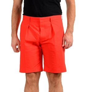 Hugo Boss Men's "Pierce1" True Red Pleated Front Shorts sz 30 32 34 36 R